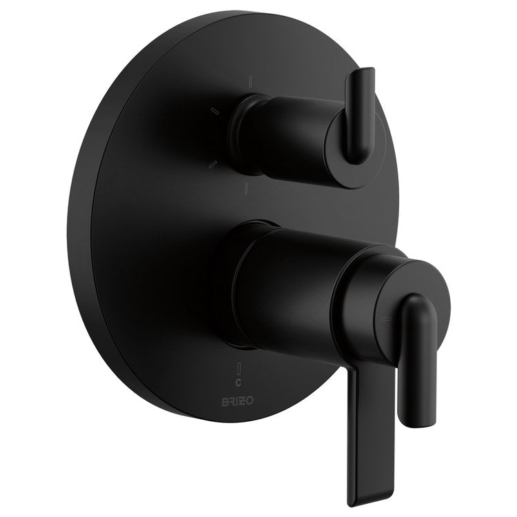 Handle Kit Roccesco TempAssure 3 Bent Lever Integrated Diverter Matte Black - Image 3