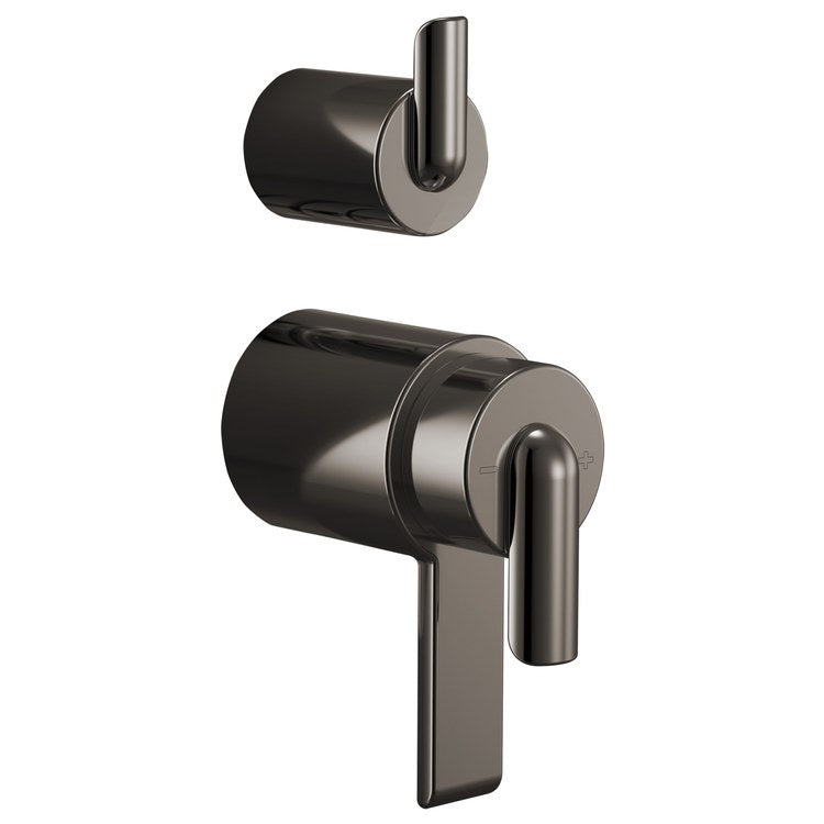Handle Kit Roccesco TempAssure 3 Bent Lever Integrated Diverter Brilliance Black Onyx