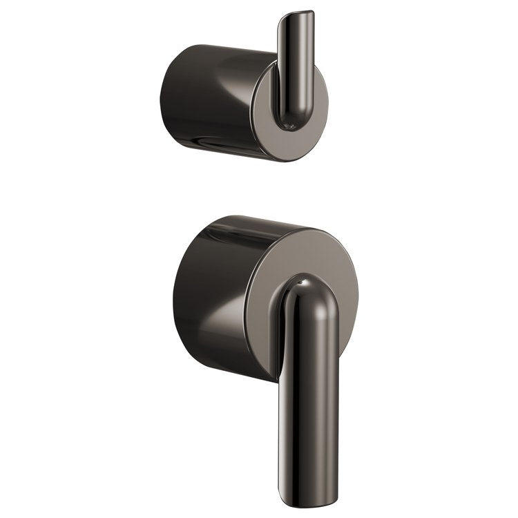 Handle Kit Roccesco 2 Bent Lever Brilliance Black Onyx ADA for Pressure Balance Valve with Integrated Diverter Trim