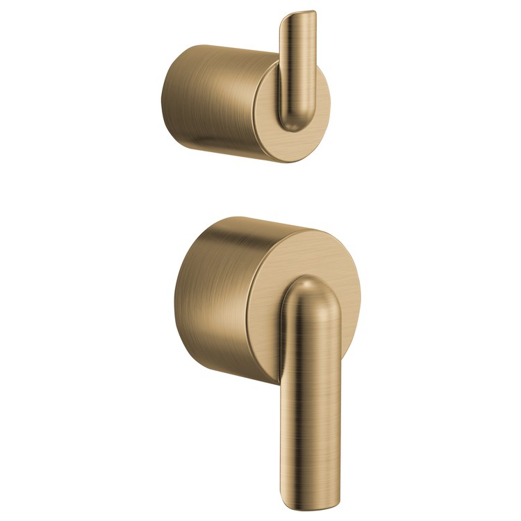Handle Kit Roccesco 2 Bent Lever Brilliance Luxe Gold ADA for Pressure Balance Valve with Integrated Diverter Trim