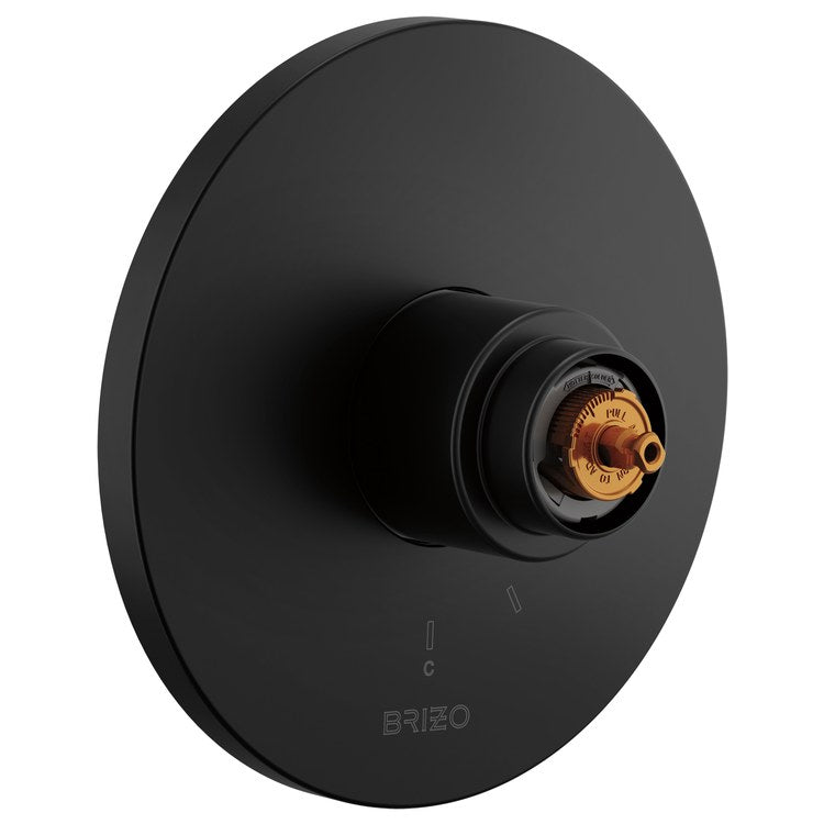 Pressure Balance Valve Trim Roccesco with 1 Function Cartridge Less Handle Matte Black for MultiChoice Universal Rough Valve Body R60000 Series - Image 1