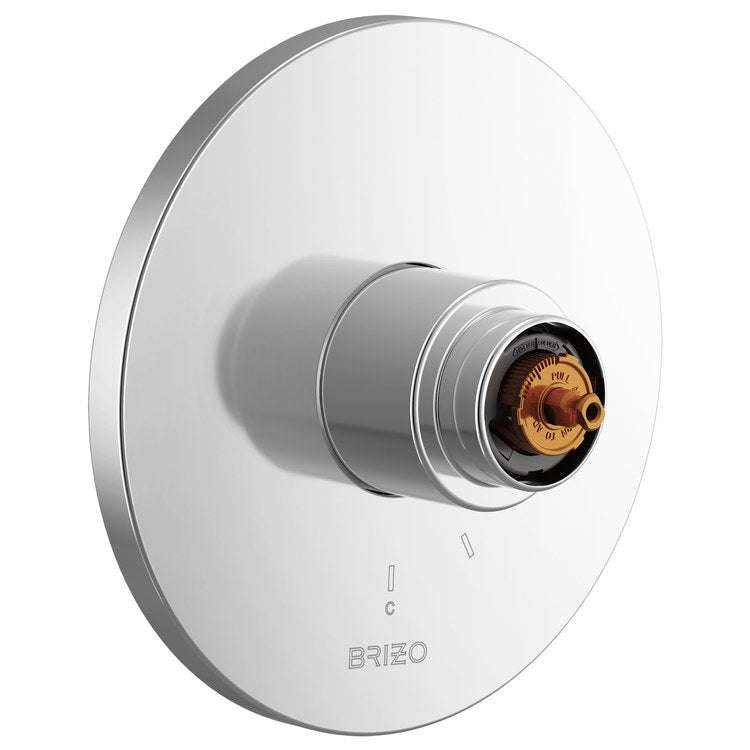 Pressure Balance Valve Trim Roccesco with 1 Function Cartridge Less Handle Polished Chrome for MultiChoice Universal Rough Valve Body R60000 Series - Image 1