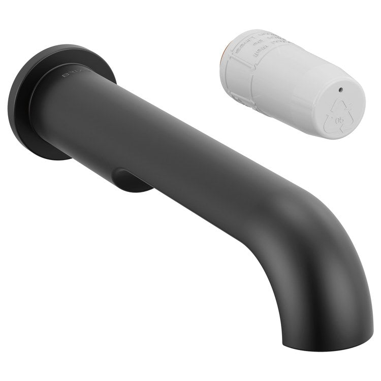 Lavatory Faucet Roccesco Less Handle WaterSense Matte Black 1.2 Gallons per Minute Wall Less Drain 2 Hole