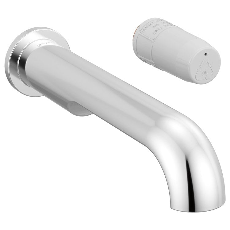 Lavatory Faucet Roccesco Less Handle WaterSense Polished Chrome 1.2 Gallons per Minute Wall Less Drain 2 Hole - Image 1