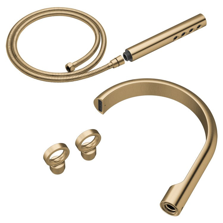 Tub Filler Trim Roccesco Kit 2 Knob Luxe Gold 8 Inch Spread Wall/Floor/Deck 11 Gallons per Minute - Image 1