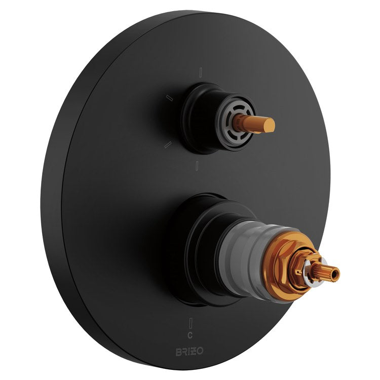 Thermostatic Valve Trim Roccesco TempAssure Less Handle Matte Black - Image 1
