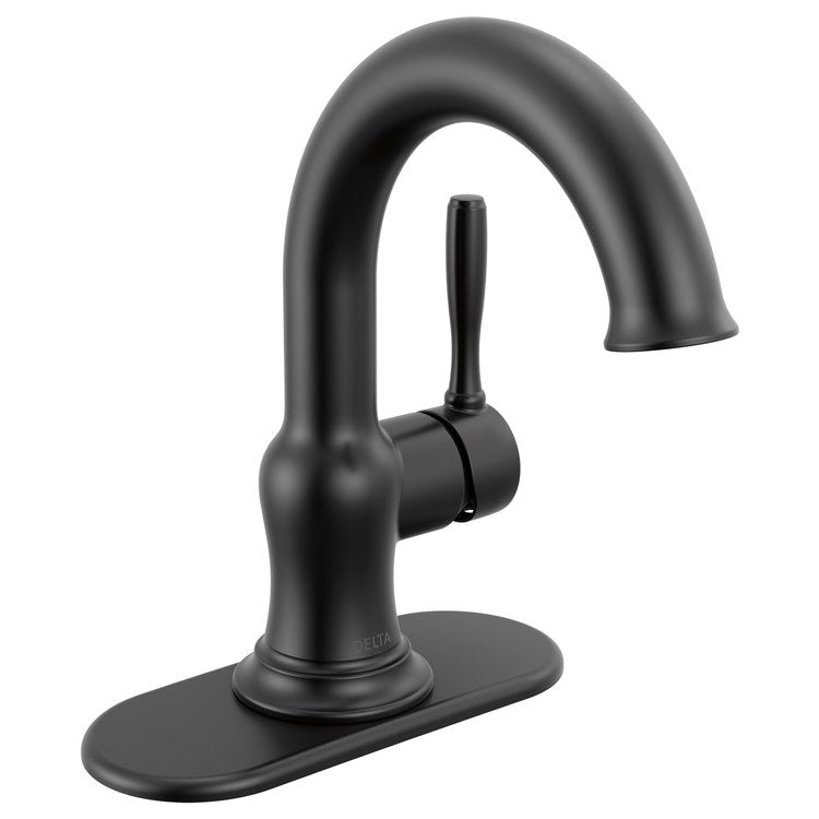 Lavatory Faucet Roe 1 Lever ADA WaterSense Matte Black 1.2 Gallons per Minute Push Pop-Up 1/3 Hole - Image 2