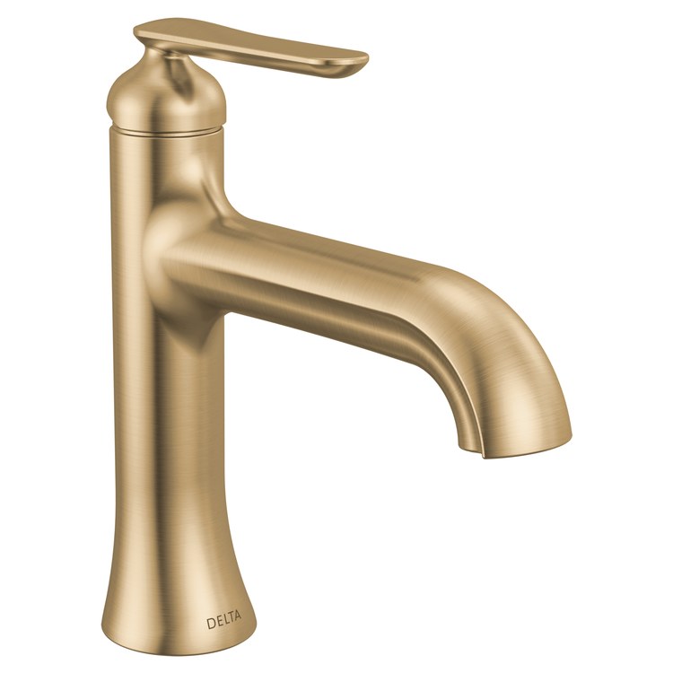 Lavatory Faucet Bonacci 1 Lever ADA WaterSense Lumicoat Champagne Bronze 1.2 Gallons per Minute Deck Push Pop-Up with Flange and Stopper 1/3 Hole - Image 1