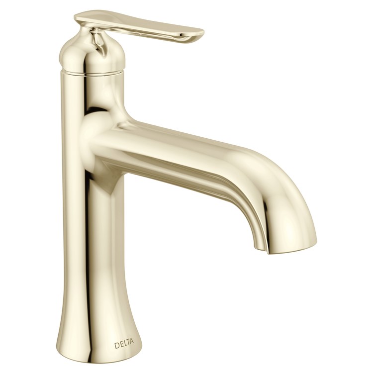Lavatory Faucet Bonacci 1 Lever ADA WaterSense Lumicoat Polished Nickel 1.2 Gallons per Minute Deck Push Pop-Up with Flange and Stopper 1/3 Hole