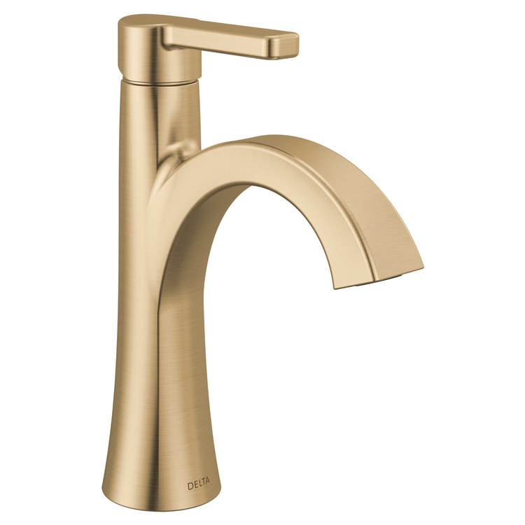 Lavatory Faucet Lineax 1 Lever ADA WaterSense Brilliance Champagne Bronze 1.2 Gallons per Minute Deck Metal Push Pop Up with Flange and Stopper 1/3 Hole