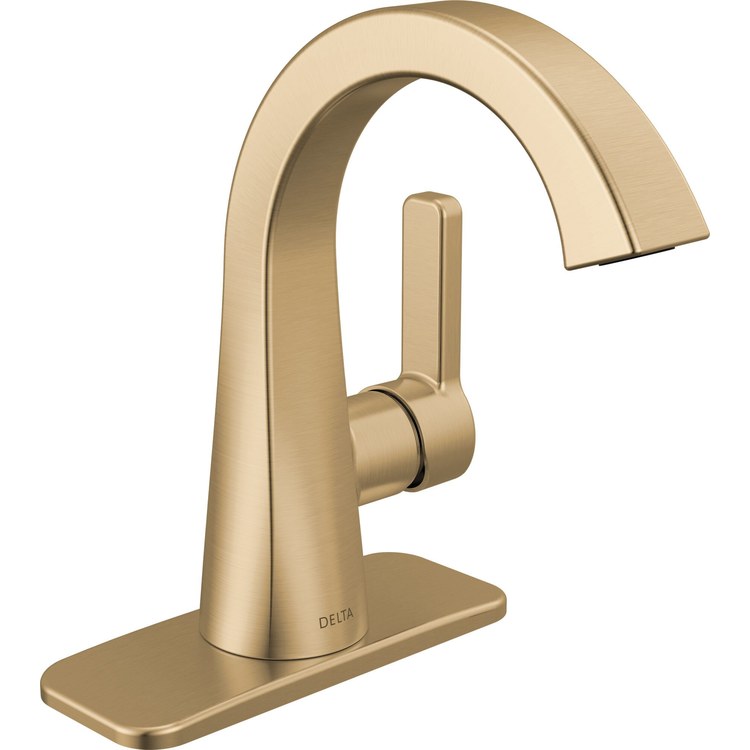 Lavatory Faucet Lineax 1 Lever ADA WaterSense Brilliance Champagne Bronze 1.2 Gallons per Minute Deck Pop-Up with Plated Flange and Stopper 1/3 Hole - Image 2
