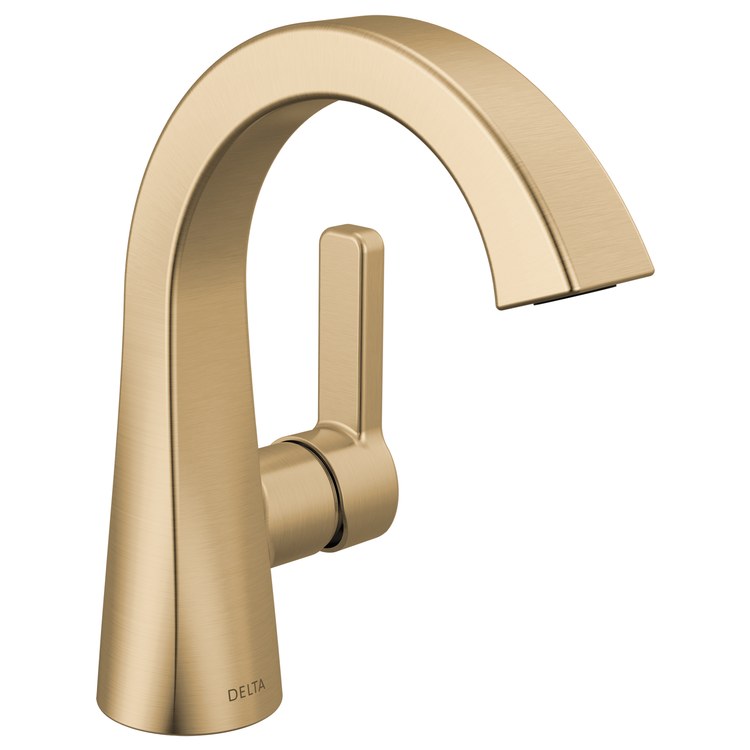 Lavatory Faucet Lineax 1 Lever ADA WaterSense Brilliance Champagne Bronze 1.2 Gallons per Minute Deck Pop-Up with Plated Flange and Stopper 1/3 Hole