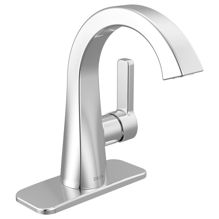 Lavatory Faucet Lineax 1 Lever ADA WaterSense Chrome 1.2 Gallons per Minute Deck Pop-Up with Plated Flange and Stopper 1/3 Hole - Image 2