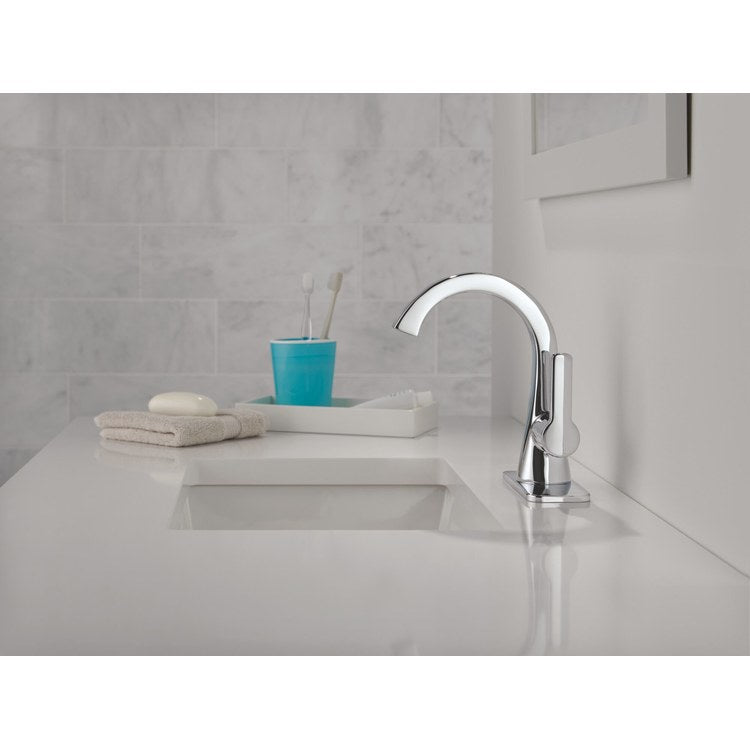 Lavatory Faucet Lineax 1 Lever ADA WaterSense Chrome 1.2 Gallons per Minute Deck Pop-Up with Plated Flange and Stopper 1/3 Hole - Image 3