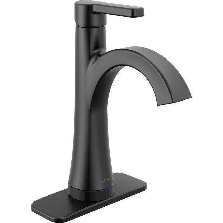Lavatory Faucet Lineax Touch2O Touchless 1 Lever ADA WaterSense Matte Black 1.2 Gallons per Minute Deck Rigid Metal Push Pop-Up 1/3 Hole TempSense - Image 2