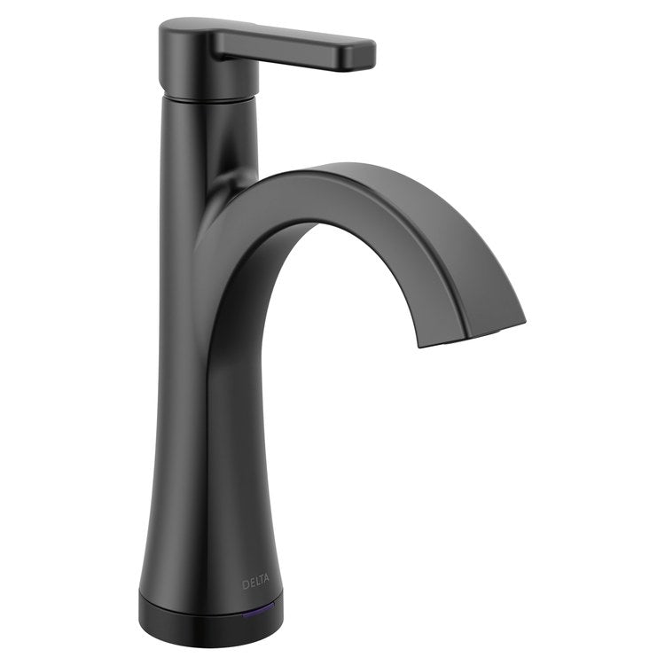 Lavatory Faucet Lineax Touch2O Touchless 1 Lever ADA WaterSense Matte Black 1.2 Gallons per Minute Deck Rigid Metal Push Pop-Up 1/3 Hole TempSense
