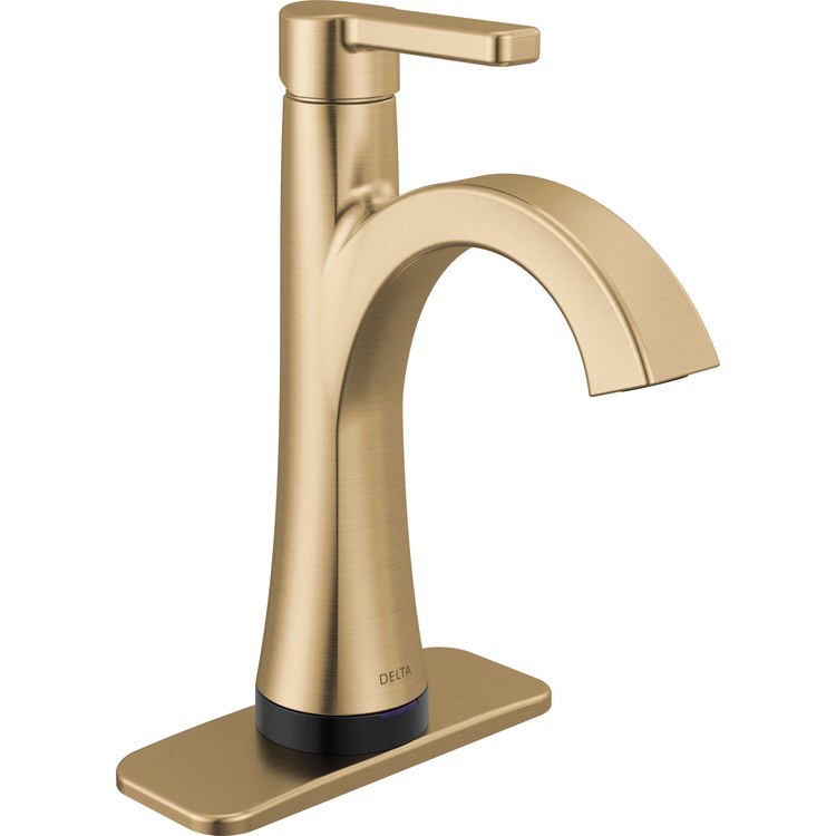 Lavatory Faucet Lineax Touch2O Touchless 1 Lever ADA WaterSense Brilliance Champagne Bronze 1.2 Gallons per Minute Deck Rigid Metal Push Pop-Up 1/3 Hole TempSense - Image 3