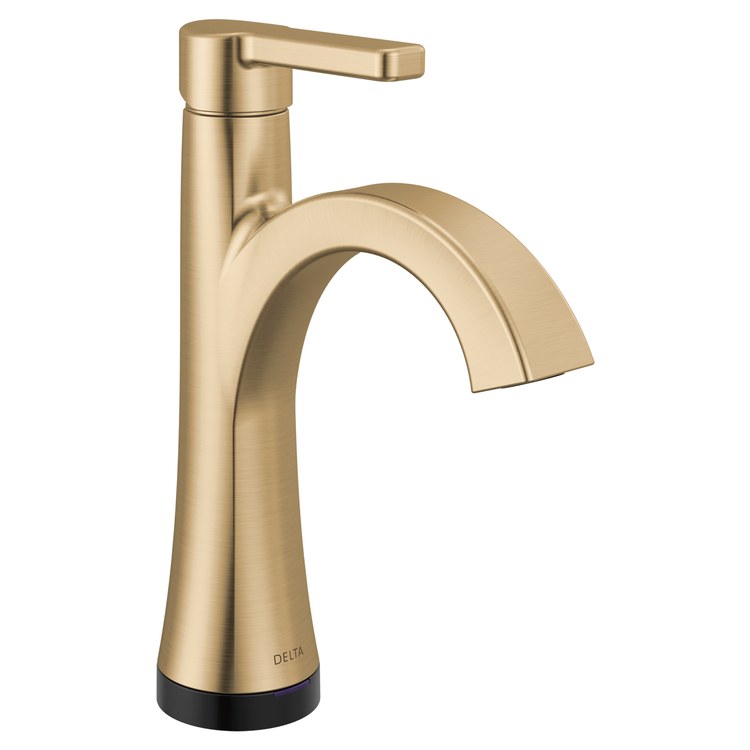 Lavatory Faucet Lineax Touch2O Touchless 1 Lever ADA WaterSense Brilliance Champagne Bronze 1.2 Gallons per Minute Deck Rigid Metal Push Pop-Up 1/3 Hole TempSense