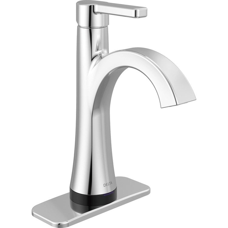 Lavatory Faucet Lineax Touch2O Touchless 1 Lever ADA WaterSense Chrome 1.2 Gallons per Minute Deck Rigid Metal Push Pop-Up 1/3 Hole TempSense - Image 2