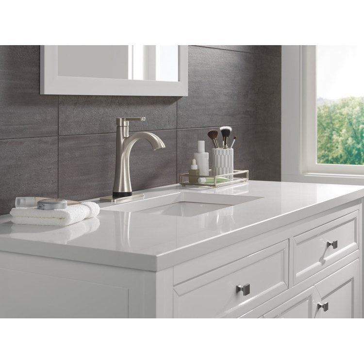 Lavatory Faucet Lineax Touch2O Touchless 1 Lever ADA WaterSense Brilliance Stainless 1.2 Gallons per Minute Deck Rigid Metal Push Pop-Up 1/3 Hole TempSense - Image 3