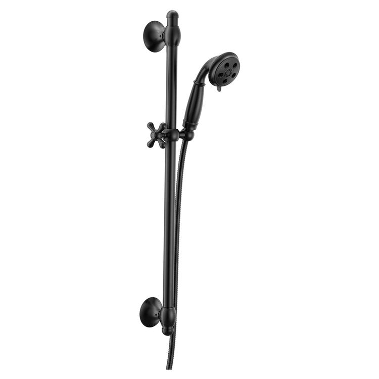Handshower Set H2Okinetic Universal Showering Components Matte Black 3 Functions WaterSense/CALGreen ADA 1.75 Gallons per Minute - Image 1