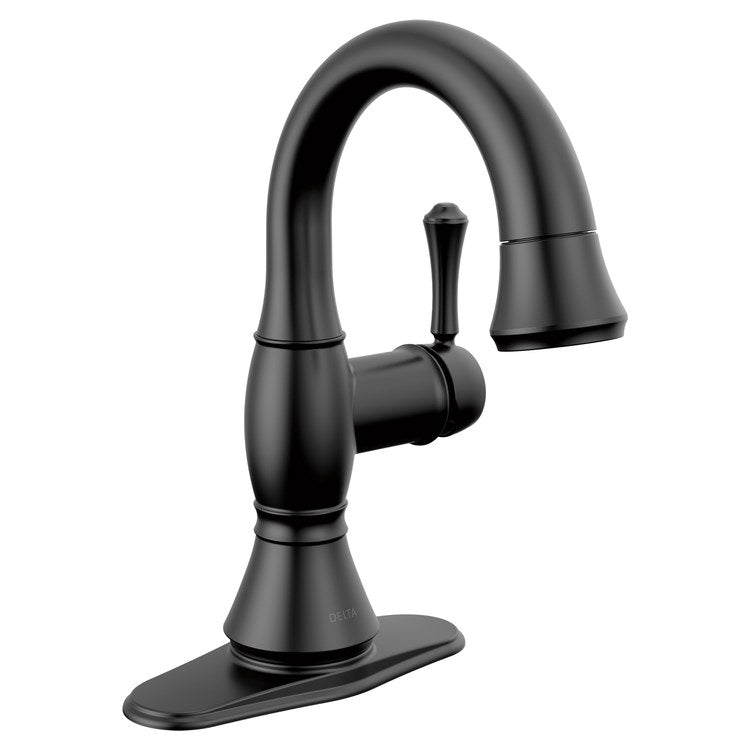 Lavatory Faucet Cassidy 1 Lever ADA WaterSense Matte Black 1.2 Gallons per Minute Deck Arc Metal Pop-Up 1 Hole MagnaTite - Image 3