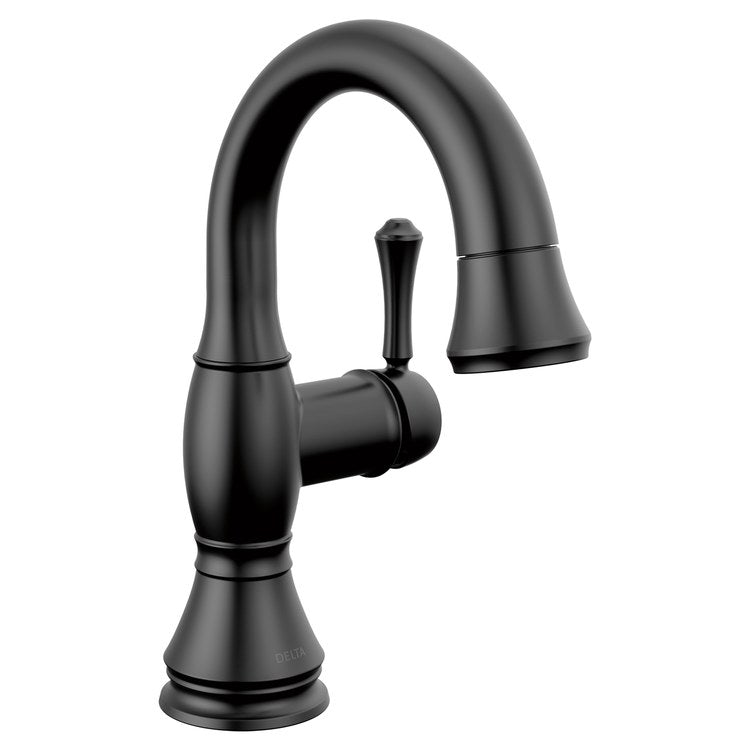 Lavatory Faucet Cassidy 1 Lever ADA WaterSense Matte Black 1.2 Gallons per Minute Deck Arc Metal Pop-Up 1 Hole MagnaTite - Image 1