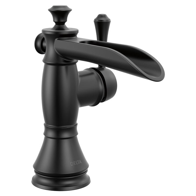 Lavatory Faucet Cassidy 1 Lever ADA WaterSense Matte Black 1.2 Gallons per Minute Deck Channel Metal Pop-Up 1/3 Hole