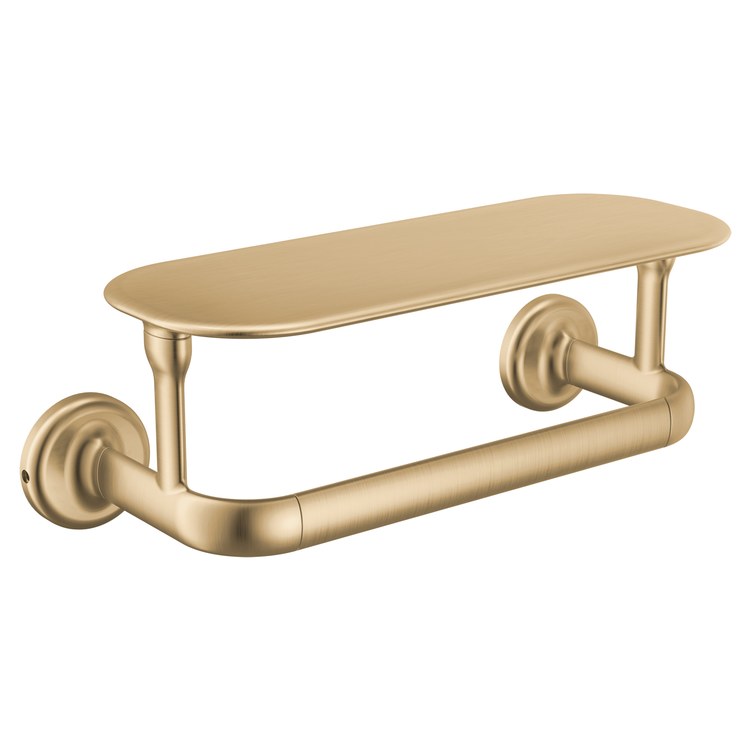 Towel Bar Bonacci 8 Inch with Shelf Champagne Bronze - Image 1