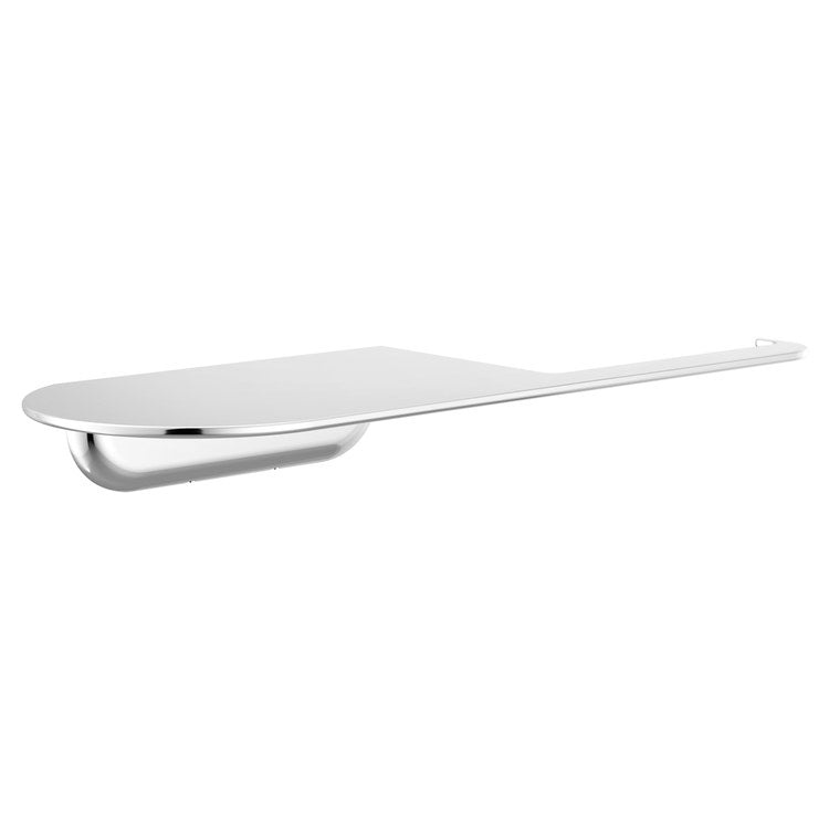 Toilet Paper Holder Bonacci Open with Shelf Chrome Metal 4-7/16 Inch Wall