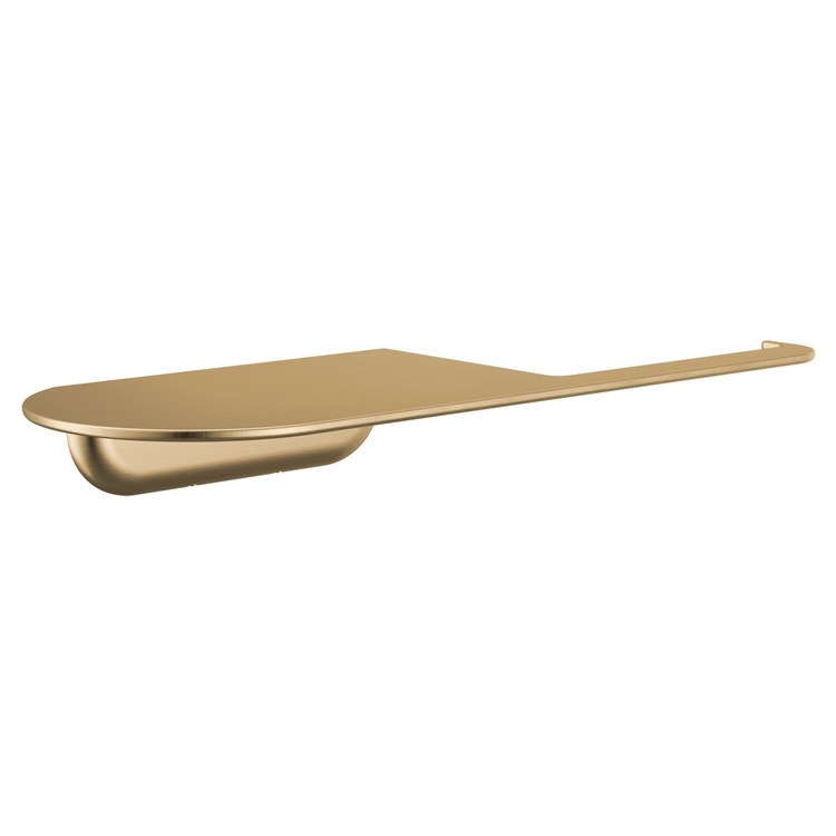 Toilet Paper Holder Bonacci Open with Shelf Brilliance Champagne Bronze Metal 4-7/16 Inch Wall