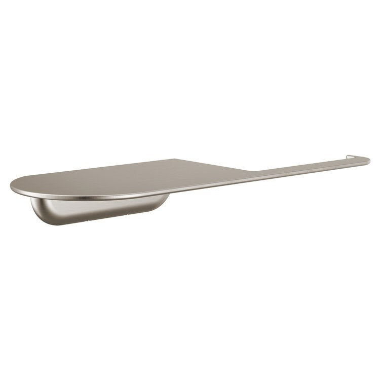 Toilet Paper Holder Bonacci Open with Shelf Brilliance Stainless Metal 4-7/16 Inch Wall