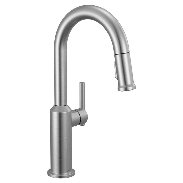 Bar Faucet Cordova 1 Lever ADA Lumicoat Arctic Stainless Diamond Seal Technology 2 Function Pull Down 360 DEG Swivel 1.8 Gallons per Minute