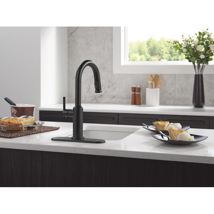 Bar Faucet Cordova 1 Lever ADA Matte Black Diamond Seal Technology 2 Function Pull Down 360 DEG Swivel 1.8 Gallons per Minute - Image 3
