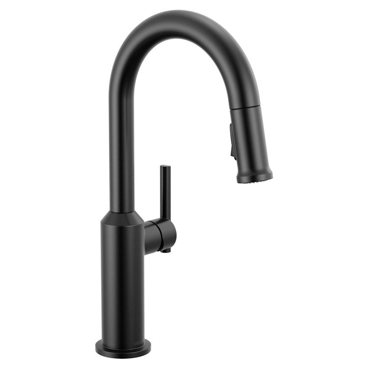 Bar Faucet Cordova 1 Lever ADA Matte Black Diamond Seal Technology 2 Function Pull Down 360 DEG Swivel 1.8 Gallons per Minute - Image 1