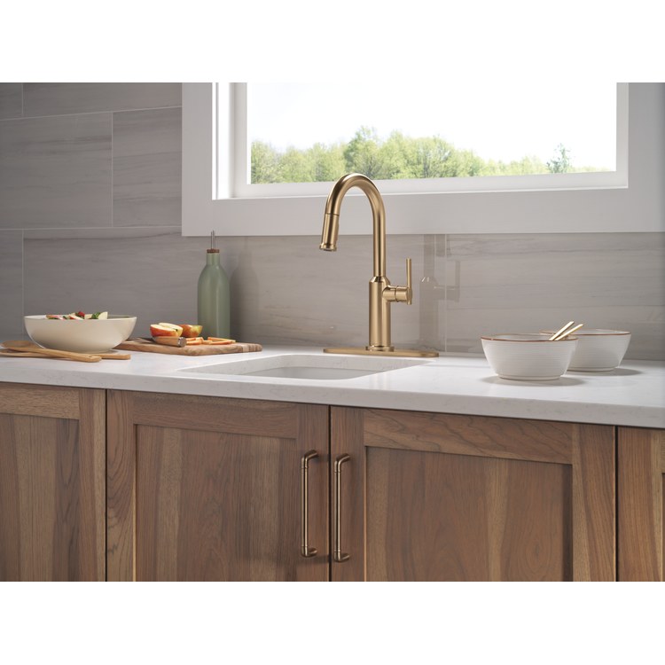 Bar Faucet Cordova 1 Lever ADA Lumicoat Champagne Bronze Diamond Seal Technology 2 Function Pull Down 360 DEG Swivel 1.8 Gallons per Minute - Image 3