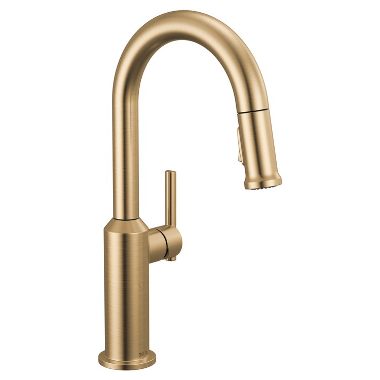 Bar Faucet Cordova 1 Lever ADA Lumicoat Champagne Bronze Diamond Seal Technology 2 Function Pull Down 360 DEG Swivel 1.8 Gallons per Minute