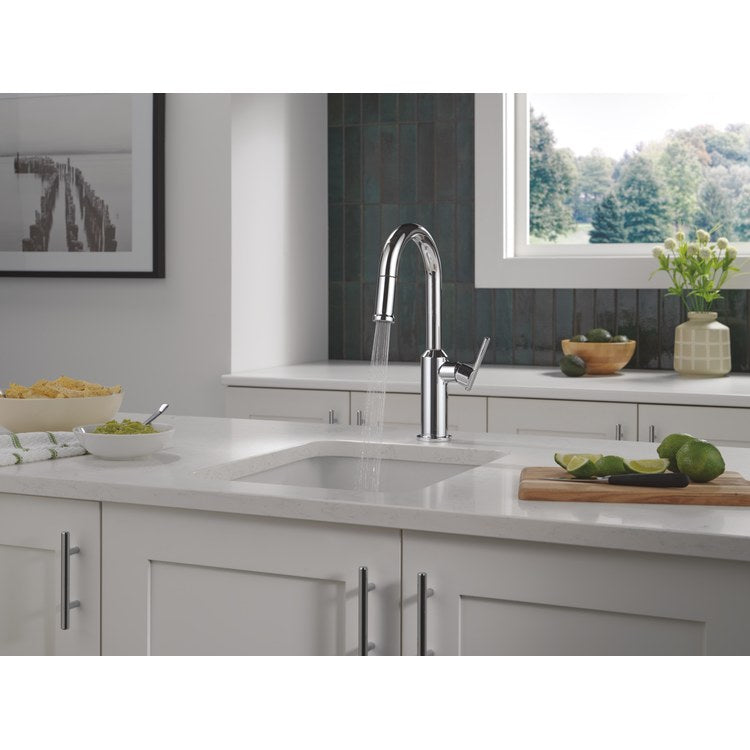 Bar Faucet Cordova 1 Lever ADA Lumicoat Chrome Diamond Seal Technology 2 Function Pull Down 360 DEG Swivel 1.8 Gallons per Minute - Image 3