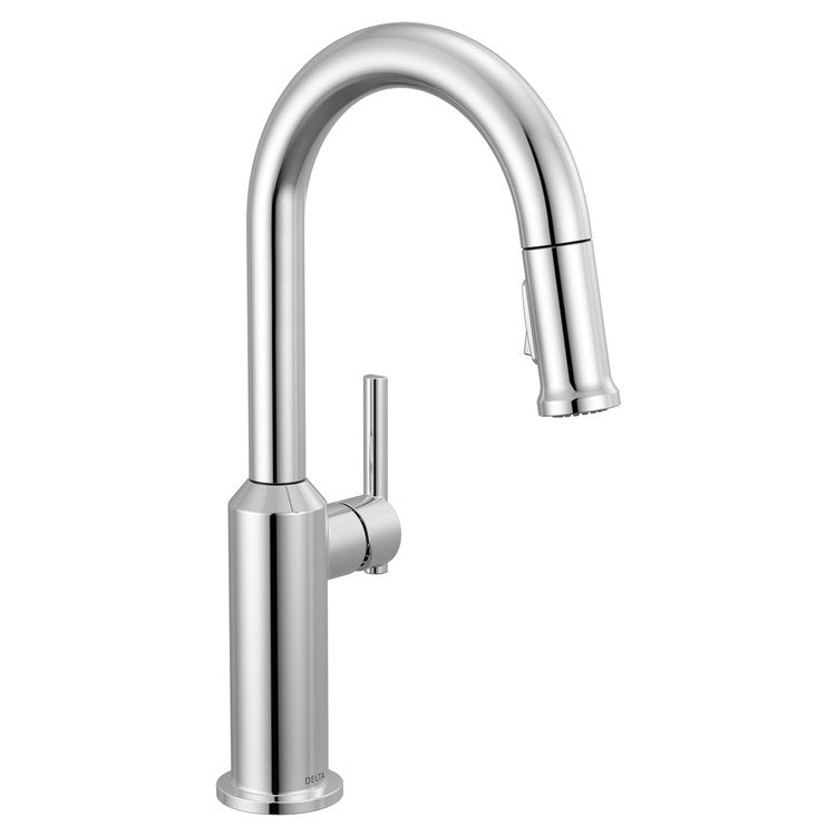 Bar Faucet Cordova 1 Lever ADA Lumicoat Chrome Diamond Seal Technology 2 Function Pull Down 360 DEG Swivel 1.8 Gallons per Minute