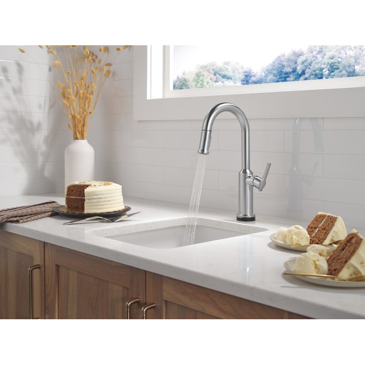 Bar Faucet Cordova Touch2O with Touchless 1 Lever ADA Lumicoat Arctic Stainless Diamond Seal Technology 2 Function Pull Down 360 DEG Swivel 1.8 Gallons per Minute - Image 3