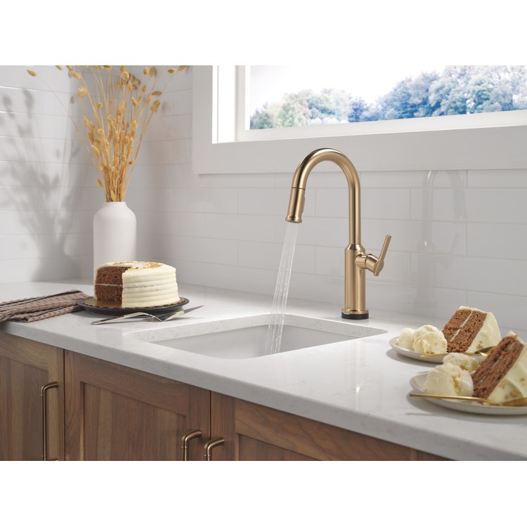Bar Faucet Cordova Touch2O with Touchless 1 Lever ADA Lumicoat Champagne Bronze Diamond Seal Technology 2 Function Pull Down 360 DEG Swivel 1.8 Gallons per Minute - Image 3