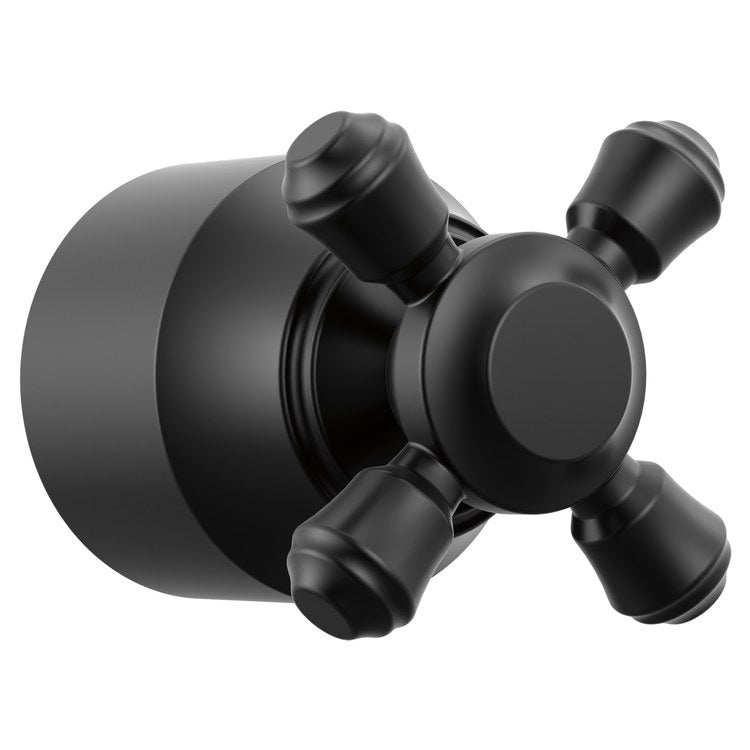 Handle Kit Cassidy Metal 1 Cross Transfer Valve Matte Black ADA for Cassidy 3/6 Function Diverters/Transfer Valves - Image 1