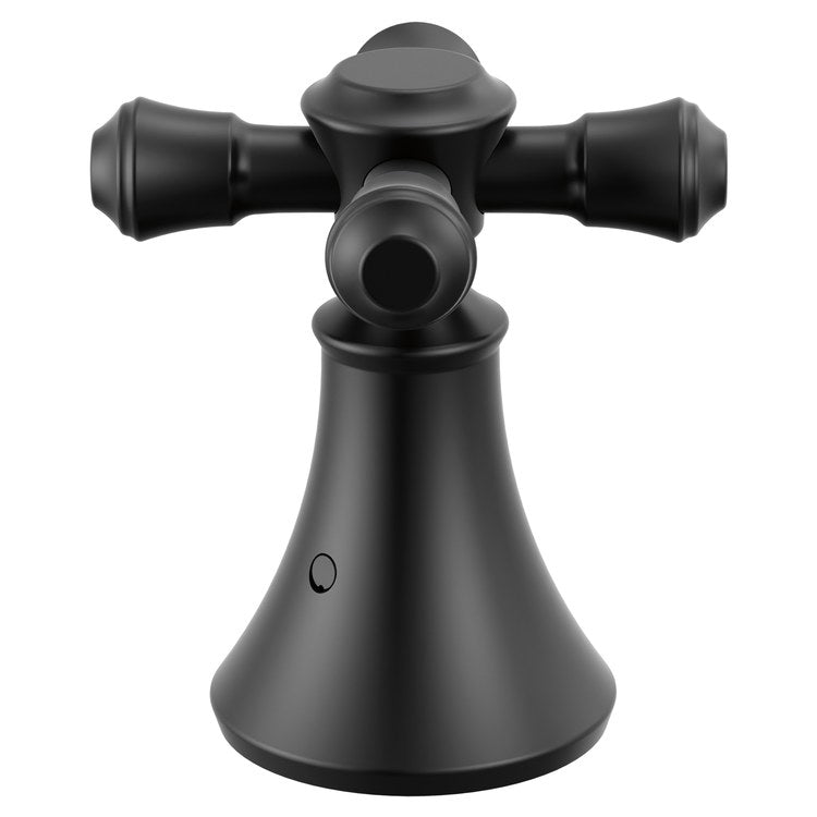 Handle Kit Cassidy Brass 2 Cross Matte Black ADA for Roman Tub Faucets - Image 1