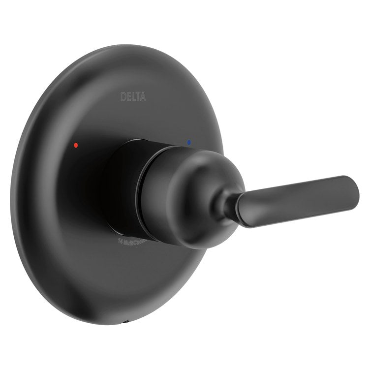 Pressure Balance Valve Trim Bonacci 14 Series 1 Lever Matte Black ADA for MultiChoice Universal Rough Valve Body R10000 Series - Image 1