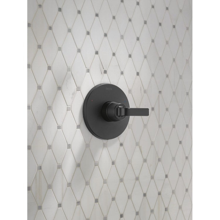 Pressure Balance Valve Trim Lineax 14 Series 1 Lever Matte Black 6-1/2 Inch WaterSense ADA for MultiChoice Universal Valve R10000 Series - Image 2