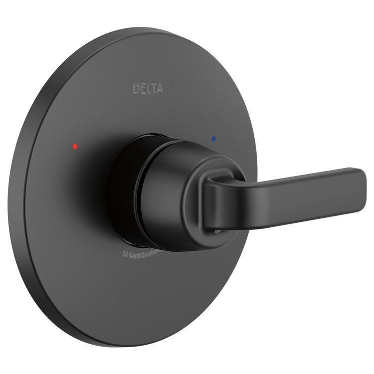 Pressure Balance Valve Trim Lineax 14 Series 1 Lever Matte Black 6-1/2 Inch WaterSense ADA for MultiChoice Universal Valve R10000 Series - Image 1