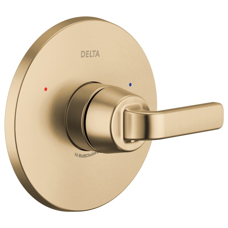 Pressure Balance Valve Trim Lineax 14 Series 1 Lever Brilliance Champagne Bronze 6-1/2 Inch WaterSense ADA for MultiChoice Universal Valve R10000 Series - Image 1