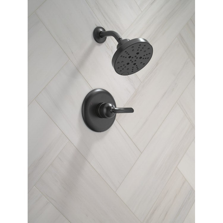 Shower Trim Bonacci 14 Series Pressure Balanced 1 Lever Matte Black WaterSense CALGreen ADA 1.75 Gallons per Minute 5 Function H2Okinetic Touch-Clean for MultiChoice Universal Rough Valve R10000 Series - Image 2