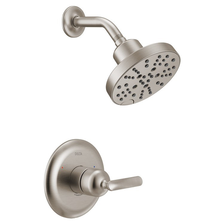 Shower Trim Bonacci 14 Series Pressure Balanced 1 Lever Lumicoat Stainless WaterSense CALGreen ADA 1.75 Gallons per Minute 5 Function H2Okinetic Touch-Clean for MultiChoice Universal Rough Valve R10000 Series - Image 1
