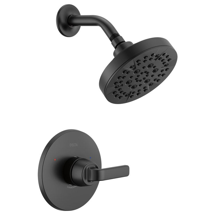Shower Trim Lineax Monitor 14 Series 1 Lever Matte Black 5 Functions WaterSense ADA 1.75 Gallons per Minute - Image 1